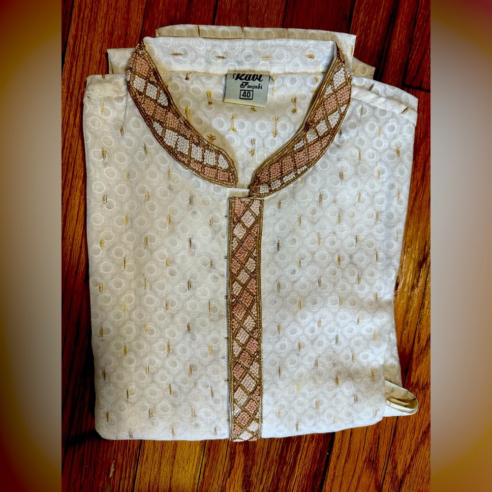 Men's Kurta Pajama Indian Traditional Dress for Party, Cultural Wear size:40